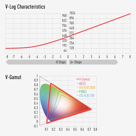 14+ fokozatú V-Log és V-Gamut „VariCam Look”