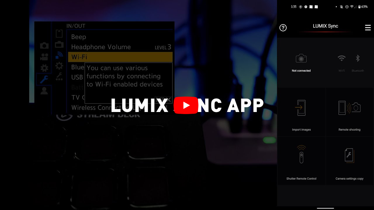 How to install LUMIX Sync App and connect the camera