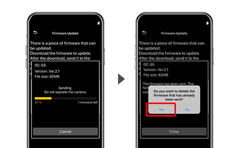 2. Połącz się z aparatem i dokonaj aktualizacji