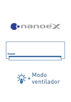 Ilustraciones e imágenes en las que se representa cómo una habitación pueden mantenerse limpia constantemente utilizando el modo de ventilador de un aire acondicionado provisto de nanoe™ X