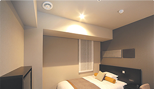 An image of installation of air-e at Sendai Washington Hotel