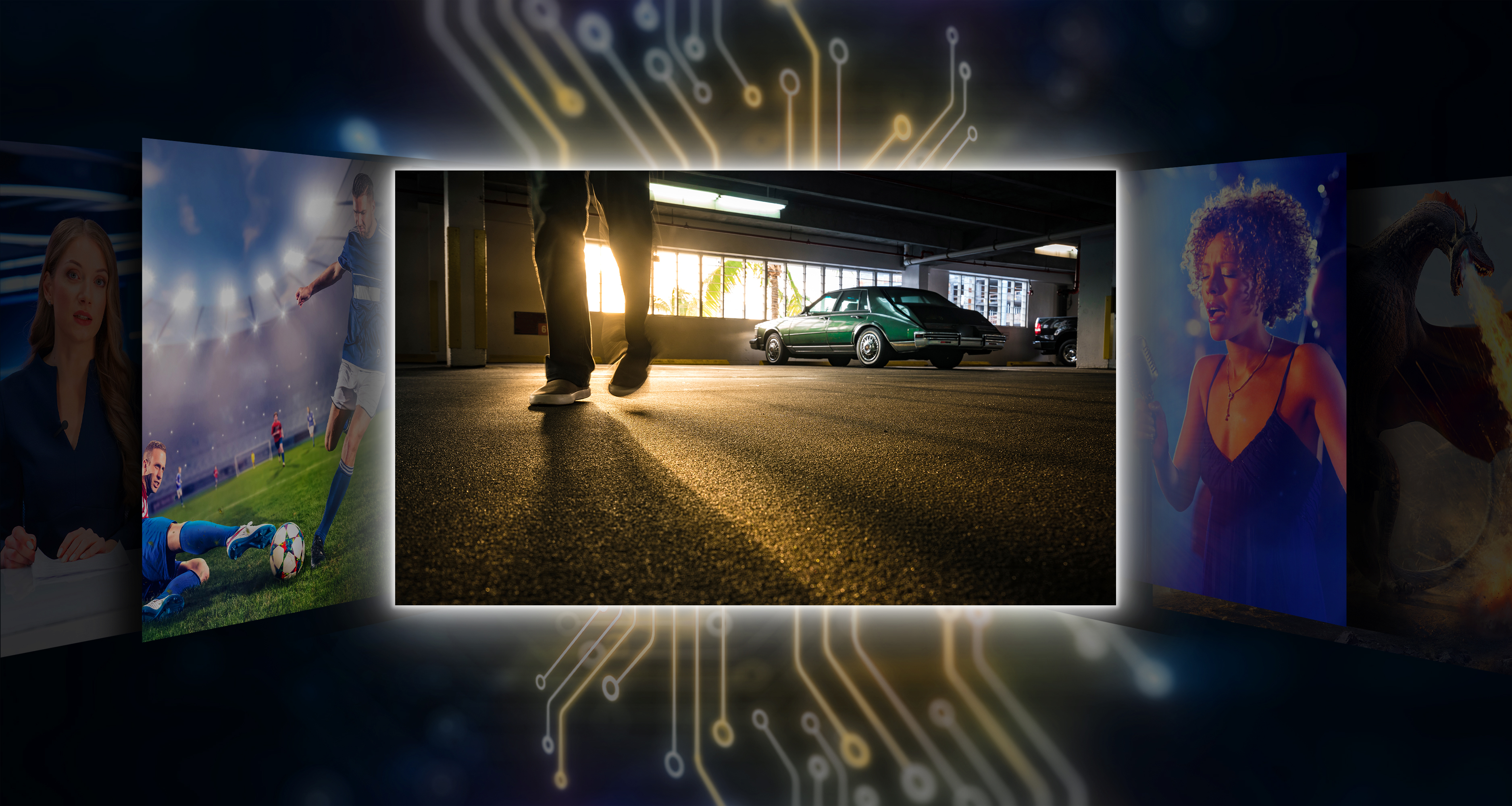 Vychutnajte si maximálne pohlcujúci zážitok s úžasnou kvalitou obrazu a zvuku. Umelá inteligencia sa automaticky upravuje tak, aby naplno využila akýkoľvek obsah.