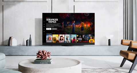 VOD with excellent image and sound quality. Fully enjoy your favorite content on the big screen.