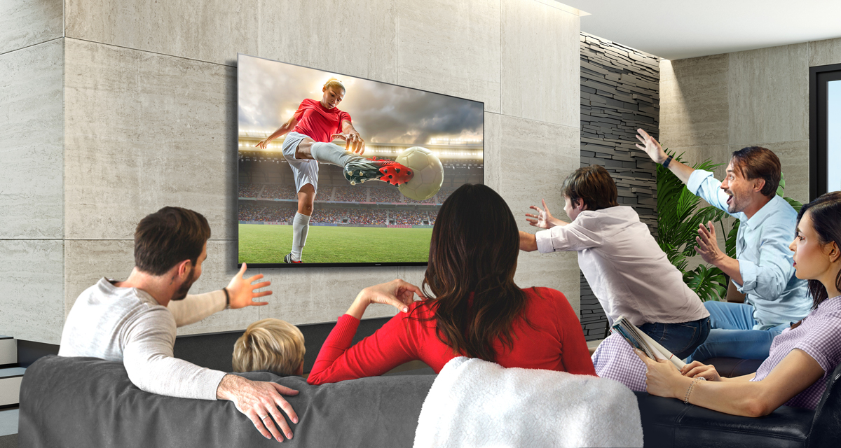 Kun istut sohvallesi, olet eturivissä. Kuva on upea joka kulmasta.