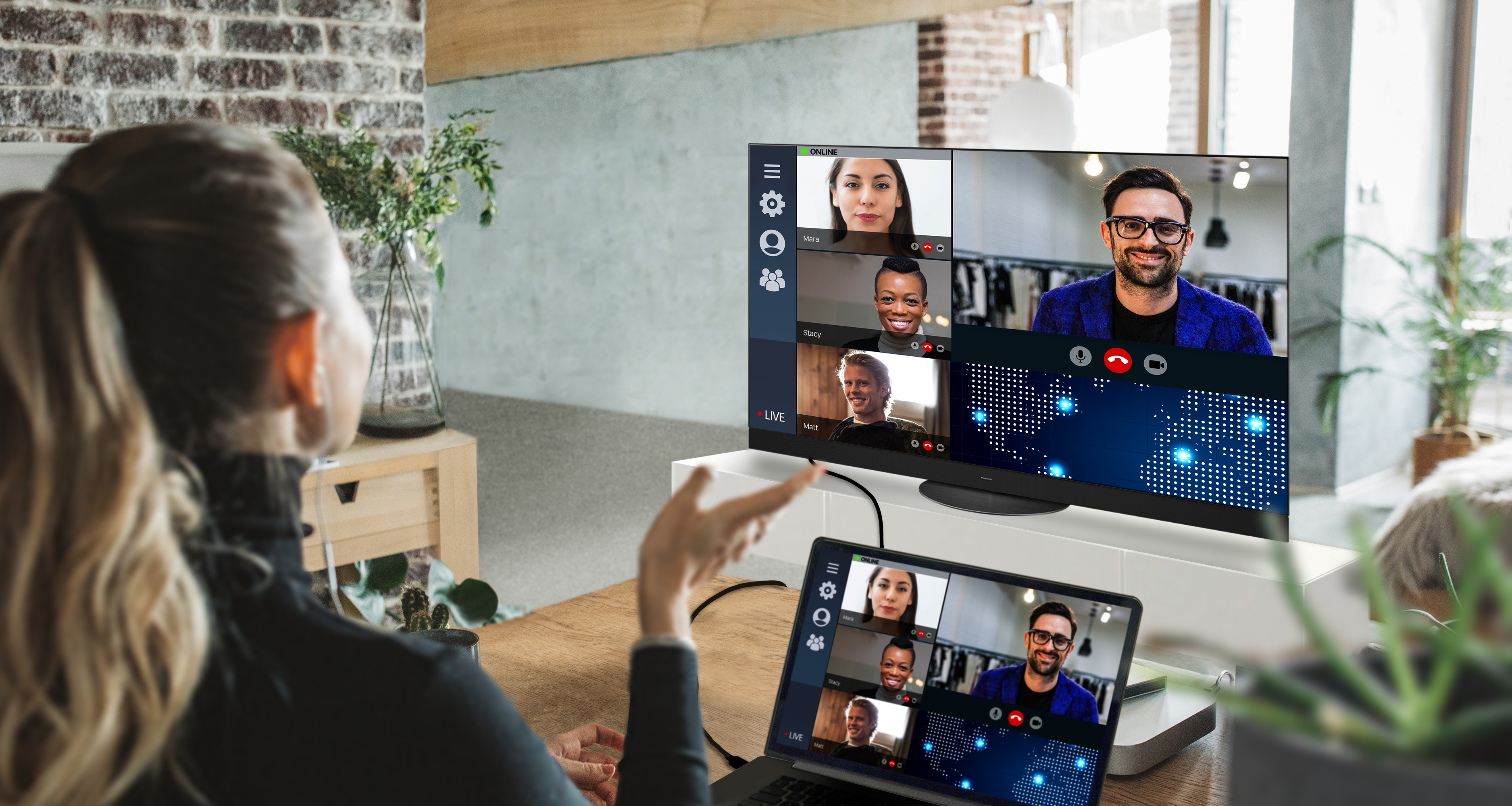 Okamžite pripojte obrazovku počítača k veľkej televíznej obrazovke. Funkcia zosilnenia signálu HDMI umožňuje automatické prepínanie vstupu.