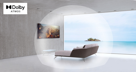 Suoratoistopalvelut jämäkällä äänellä. Dolby Atmos tuottaa äänen, joka liikuttaa.