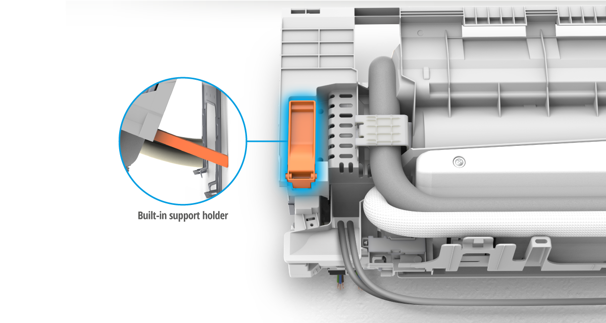 Highlight the aircond built-in support holder