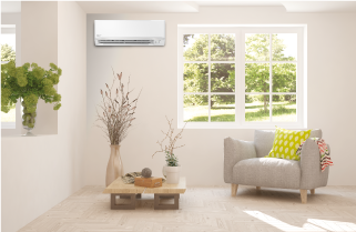 Aircond close to the ceiling