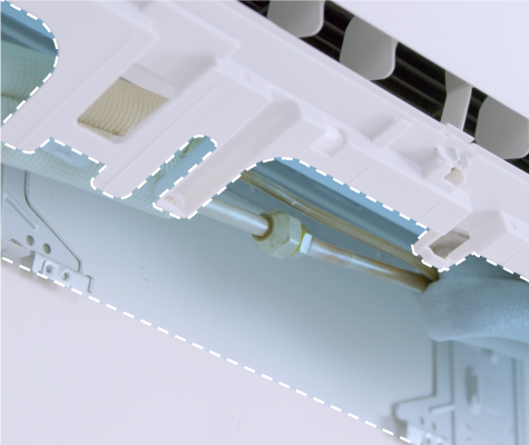 Highlight a section of the aircond indicating better accessibility and visibility