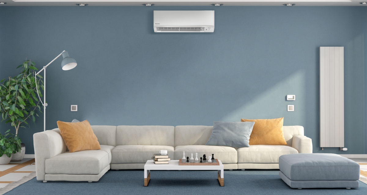 Lifestyle living room with Panasonic aircond