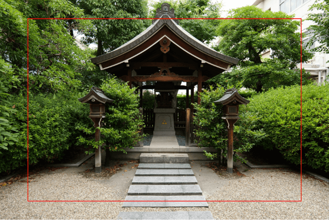 Przykładowy widok kątowy dla ogniskowych 20 mm i 24 mm