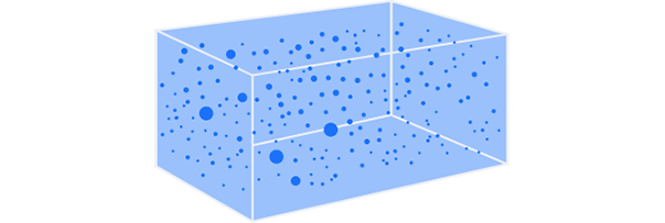 An illustration of a cube representing space