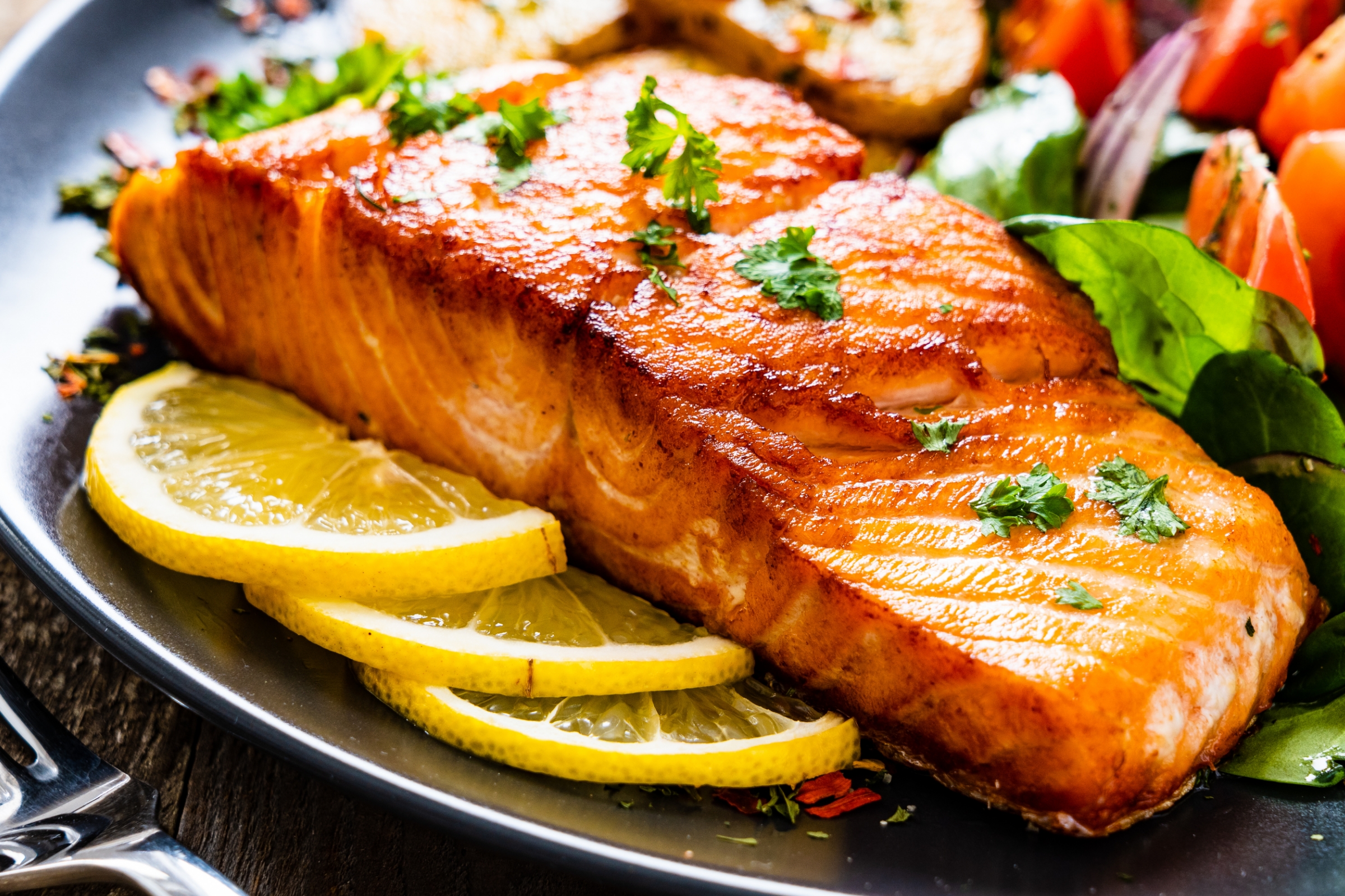Grilled salmon