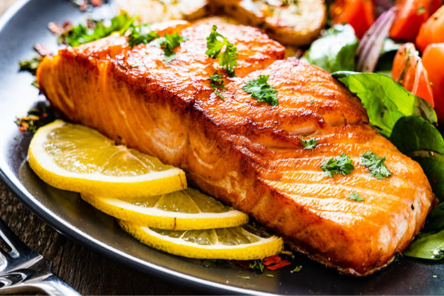 Grilled salmon