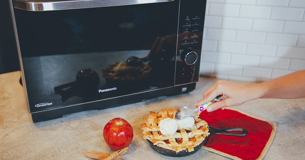 Skillet de pay de manzana.