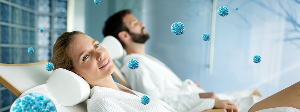 A image of a beauty salon while nanoe™ X operation