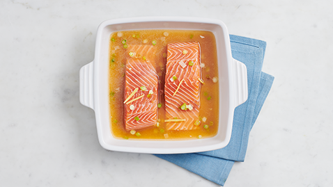 Miso Poached Salmon