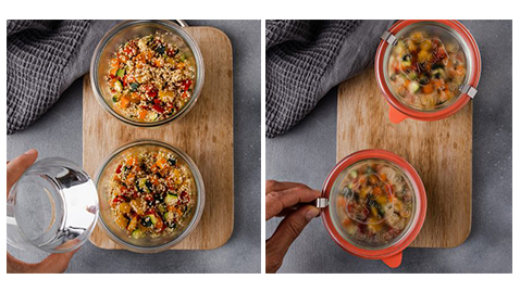 Quinoa with Vegetables Sous-Vide