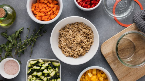 Quinoa with Vegetables Sous-Vide