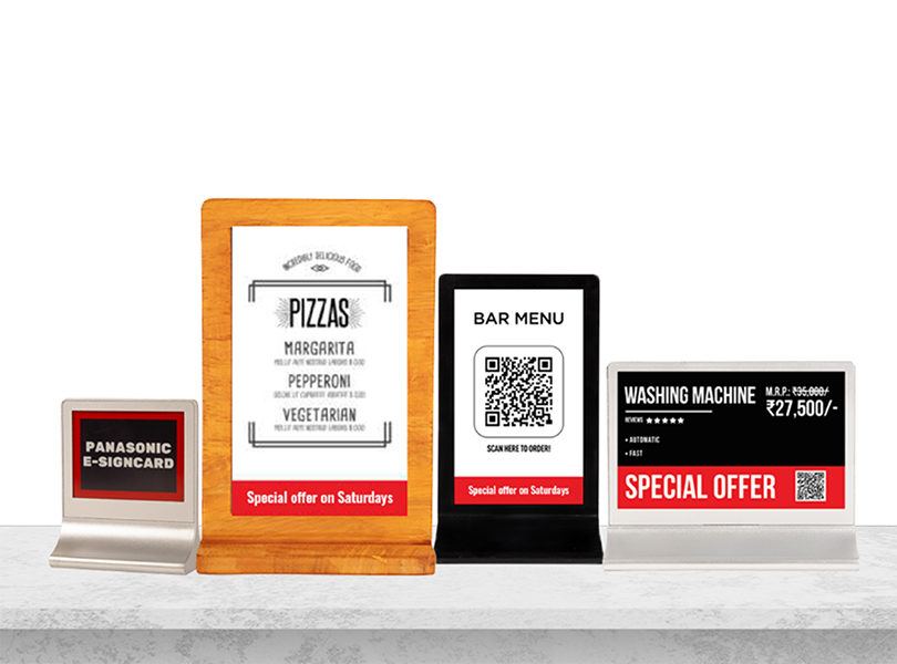 Panasonic launches eSignCard – a sustainable and smart alternative to table-top paper placards.