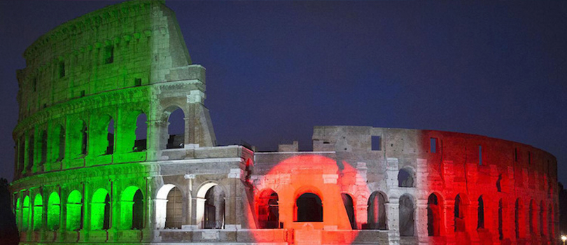 El Coliseo Romano se pinta de colores con Panasonic