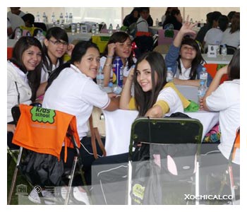 Niños mexicanos visitan Xochicalco, considerado Patrimonio de la Humanidad, para participar en el Panasonic UNESCO Eco Learning Program