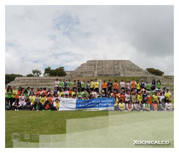 Niños mexicanos visitan Xochicalco, considerado Patrimonio de la Humanidad, para participar en el Panasonic UNESCO Eco Learning Program