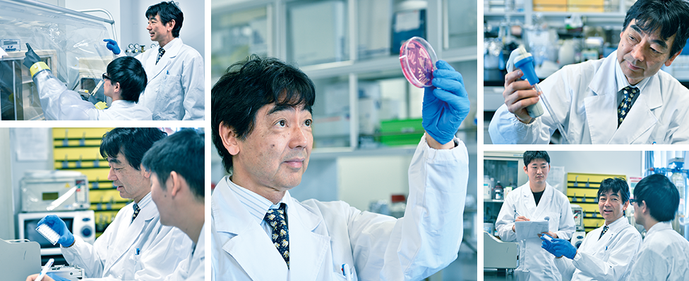 Professor Masahiro Sakaguchi looking at the effects of nanoe™ X from different experiments.