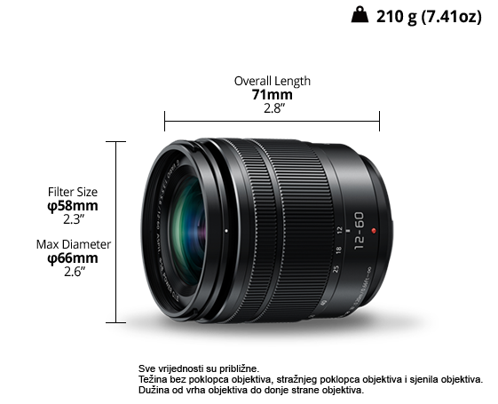 Fotografija LUMIX G objektiv H-FS12060