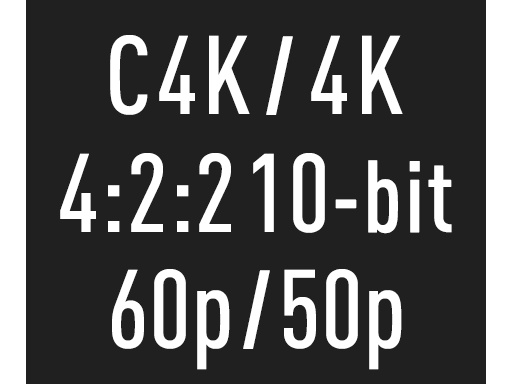 Видеозапис C4K/4K 4:2:2 10-битова дълбочина, 60p/50p