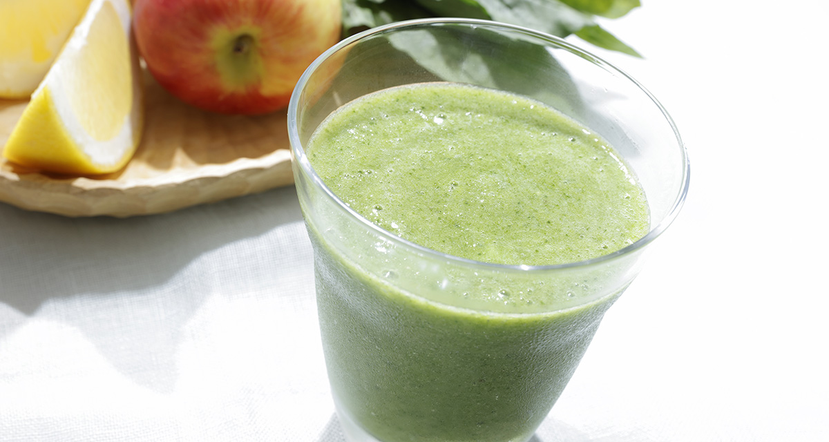 Boisson fouettée aux épinards