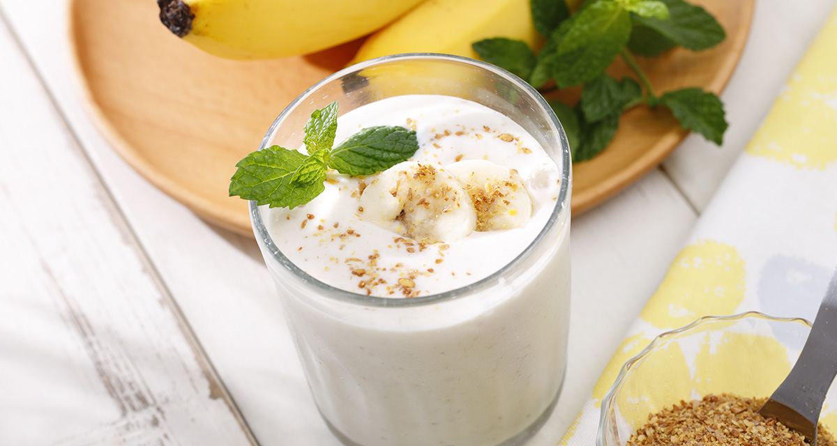 Boisson fouettée à la banane