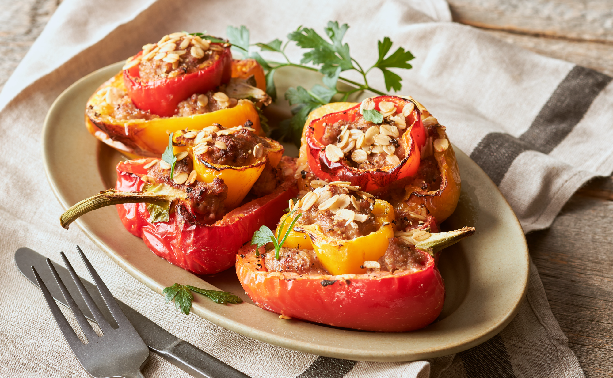 Baked bell pepper