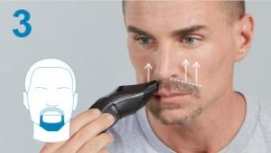 Step 3: Trim top of moustache