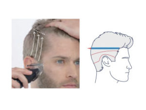 2. Cut to 10 mm under Line A (Sides/Back)