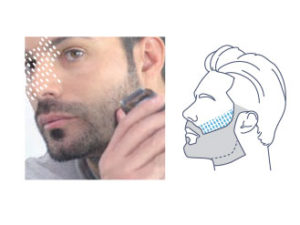 2. Shave Cheeks (Cheeks)