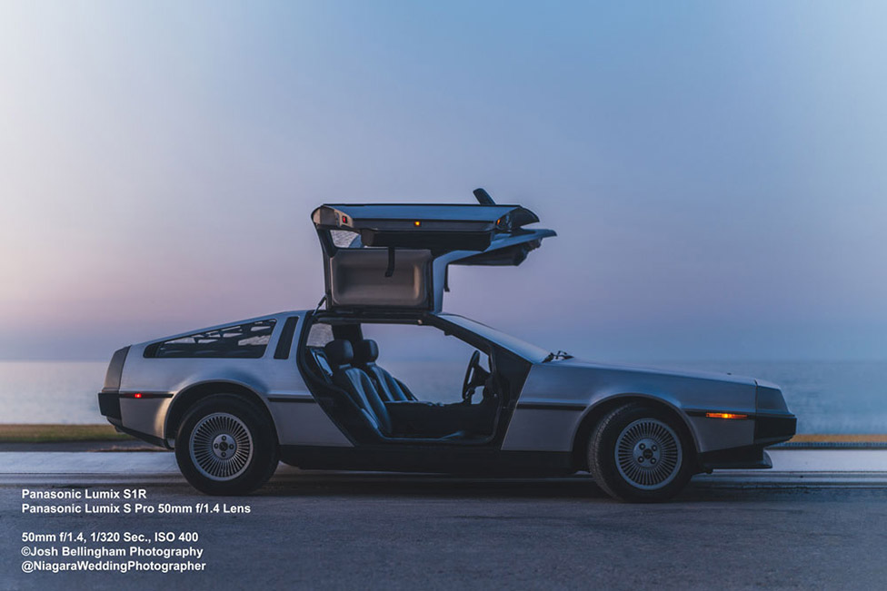 The Panasonic Lumix S1R and Lumix S Pro 50mm f1.4 meet the DeLorean