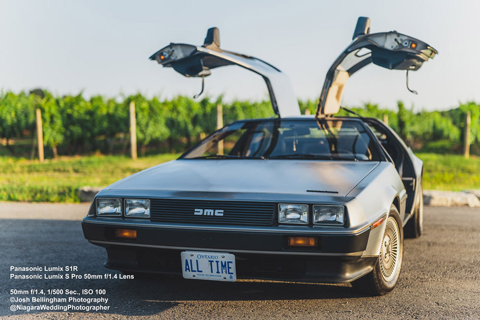The Panasonic Lumix S1R and Lumix S Pro 50mm f1.4 meet the DeLorean