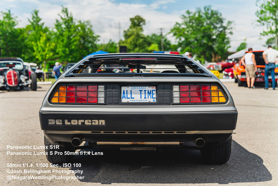 The Panasonic Lumix S1R and Lumix S Pro 50mm f1.4 meet the DeLorean