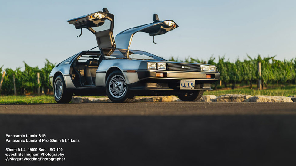 The Panasonic Lumix S1R and Lumix S Pro 50mm f1.4 meet the DeLorean