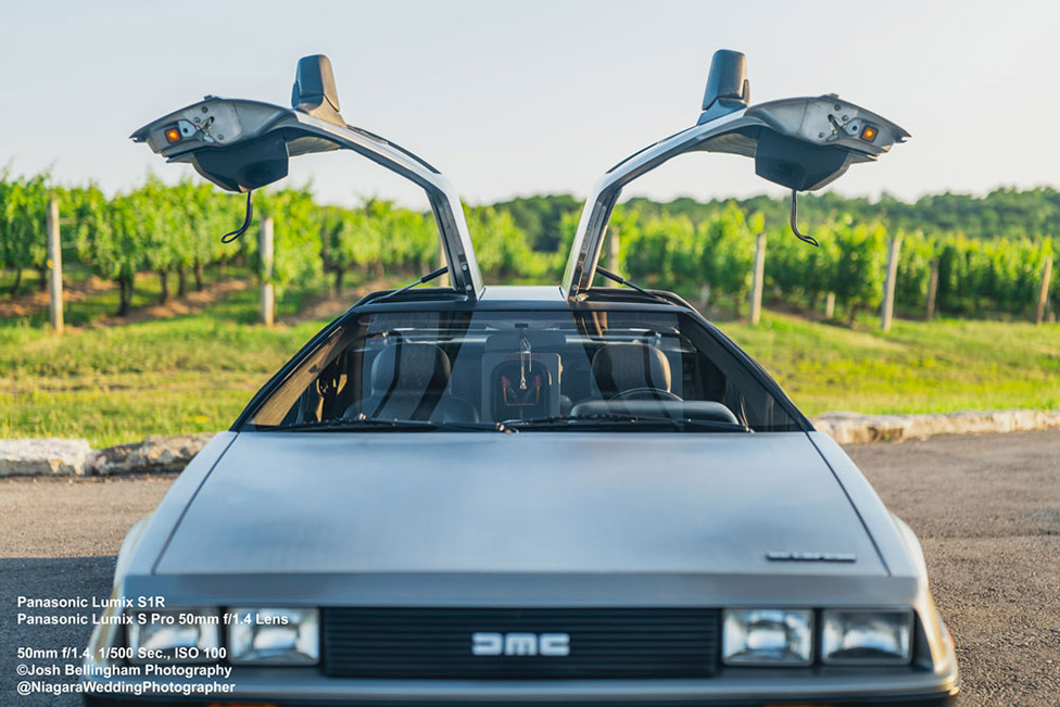 The Panasonic Lumix S1R and Lumix S Pro 50mm f1.4 meet the DeLorean