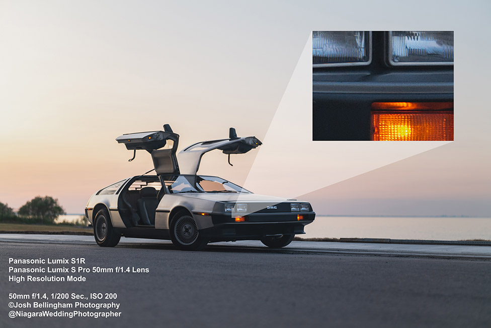 The Panasonic Lumix S1R and Lumix S Pro 50mm f1.4 meet the DeLorean