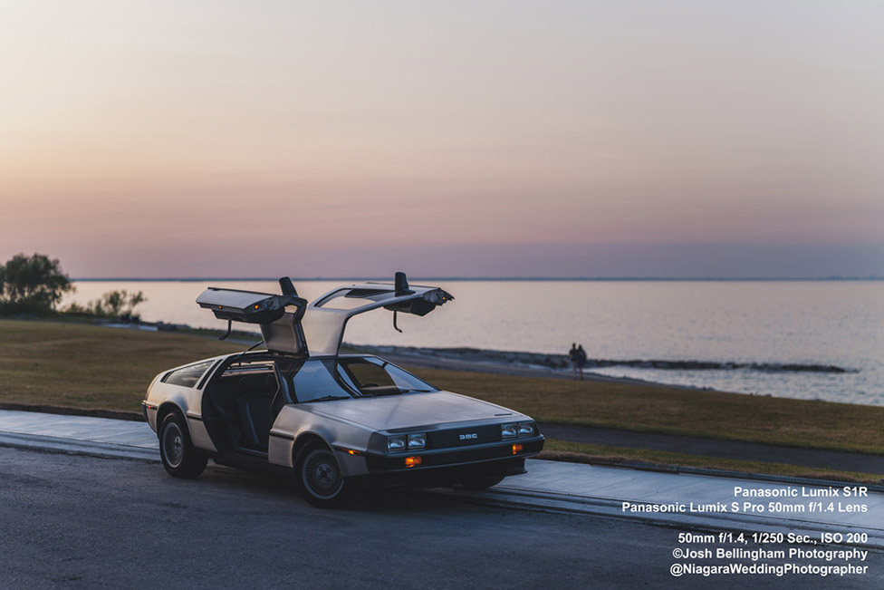 The Panasonic Lumix S1R and Lumix S Pro 50mm f1.4 meet the DeLorean