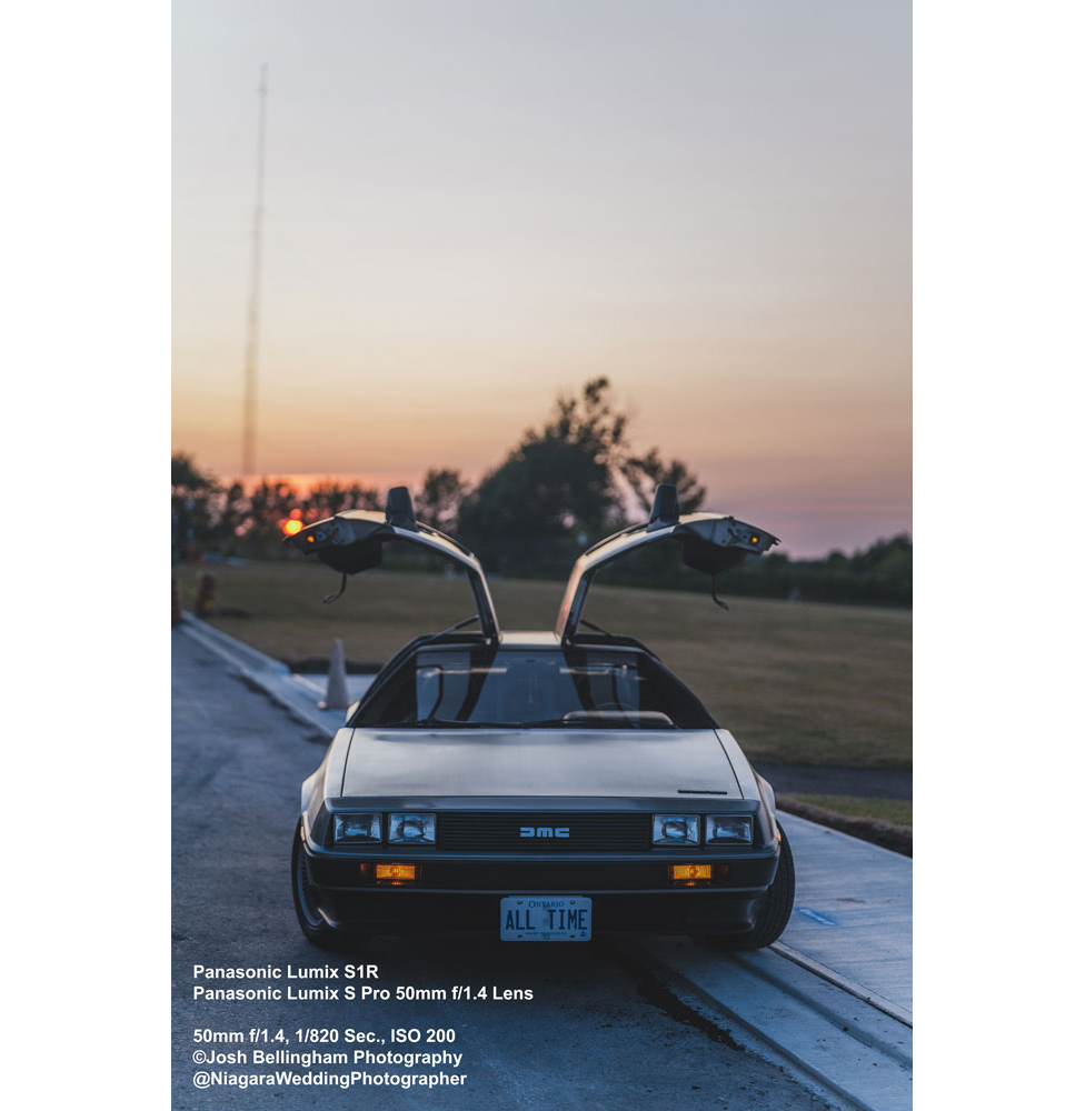 The Panasonic Lumix S1R and Lumix S Pro 50mm f1.4 meet the DeLorean