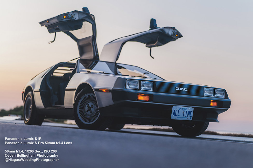 The Panasonic Lumix S1R and Lumix S Pro 50mm f1.4 meet the DeLorean