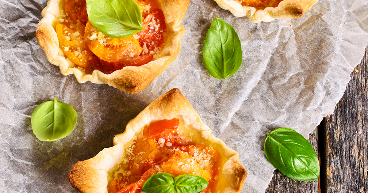 Cheese and Red Pesto Tarts