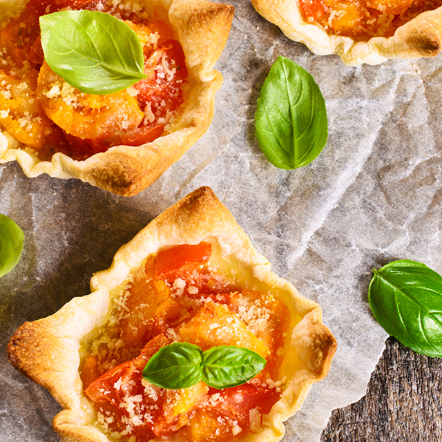 Cheese and Red Pesto Tarts