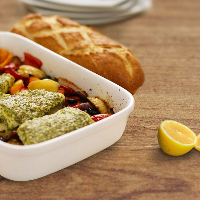Lemon & Pesto Fish Bake
