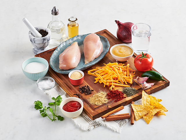 Nachos with Shredded Barbecue Chicken