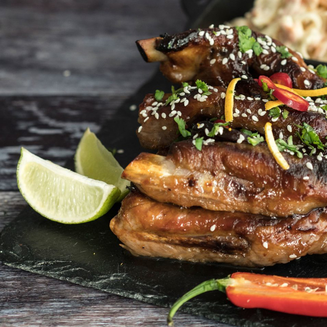Orange Glazed Spare Ribs